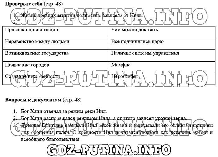 История древнего мира. Ответы на вопросы, 5 класс, Михайловский, 2016, Страница Задача: 48