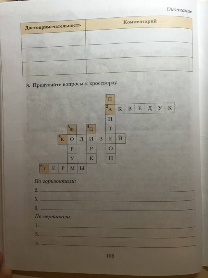 Рабочая тетрадь, 5 класс, Ванина Э.В., Данилова А.К., 2012, задание: стр. 106