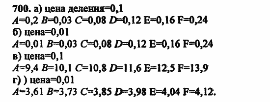 В двух частях, 5 класс, Дорофеев, Петерсон, 2008, Глава 4. Десятичные дроби Задание: 700