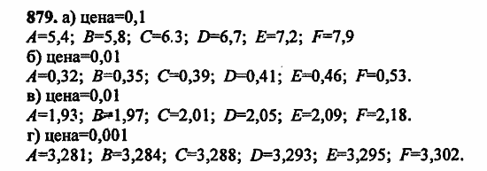 В двух частях, 5 класс, Дорофеев, Петерсон, 2008, Глава 4. Десятичные дроби Задание: 879