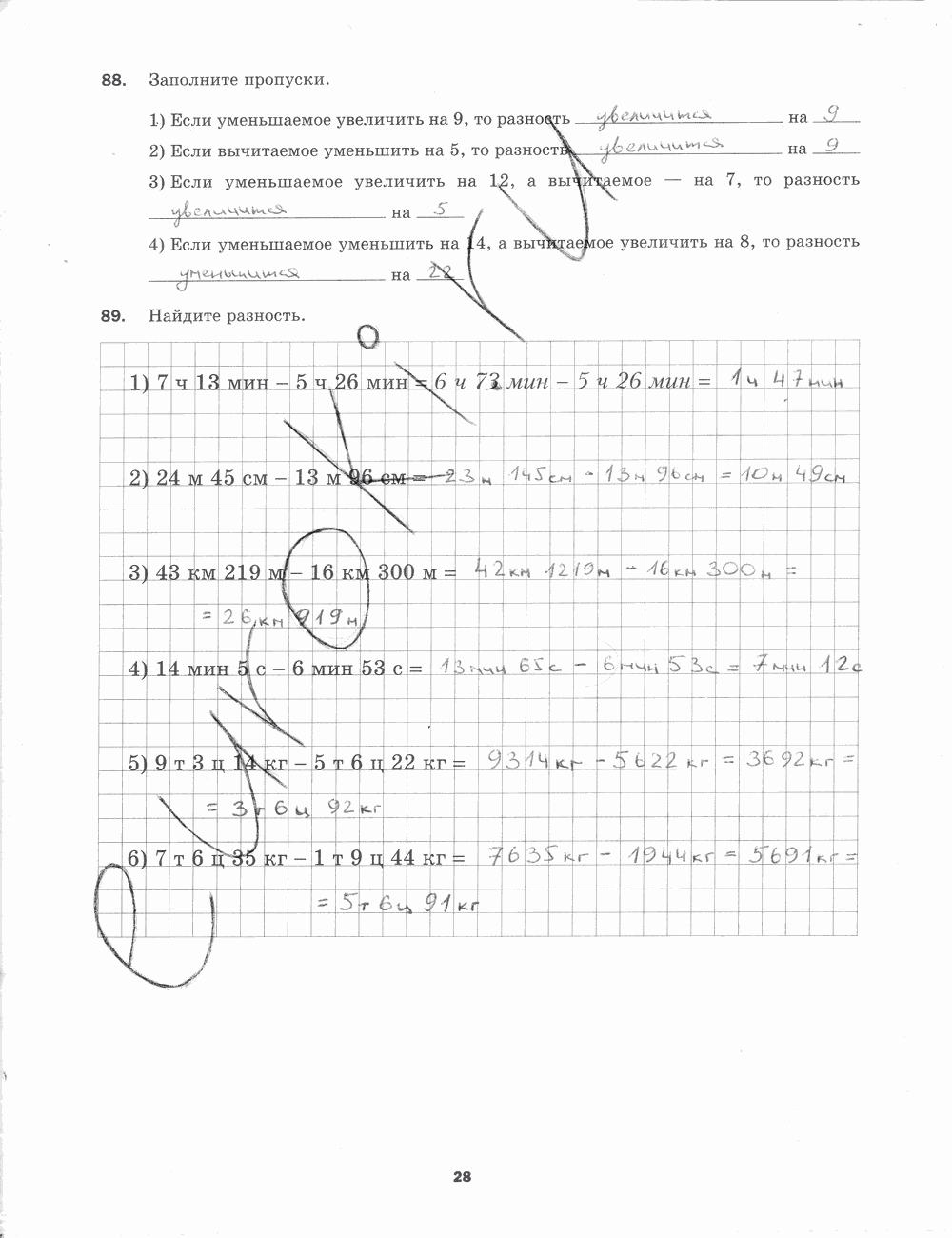 Рабочая тетрадь. № 1, 5 класс, Мерзляк А.Г., Полонский В.Б., Якир М.С., 2015, задание: стр. 28