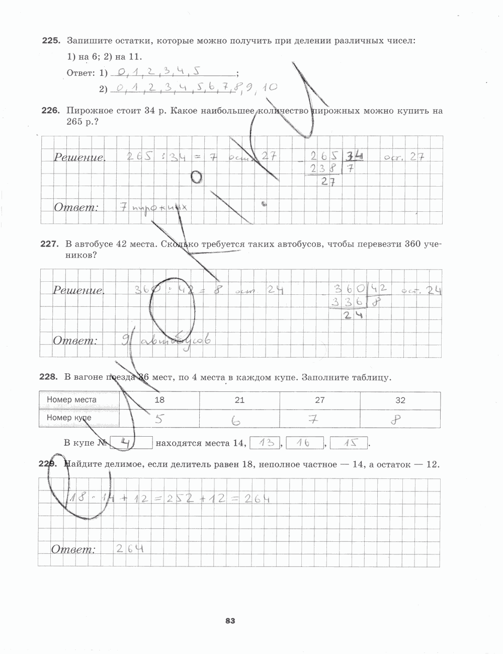 Рабочая тетрадь. № 1, 5 класс, Мерзляк А.Г., Полонский В.Б., Якир М.С., 2015, задание: стр. 83