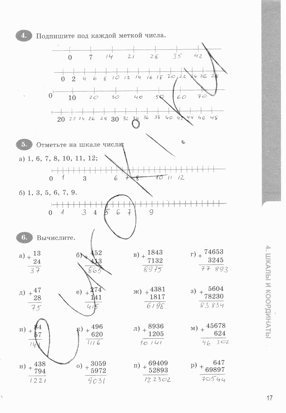 Рабочая тетрадь. Часть 1, 5 класс, Т.М. Ерина к учебнику И. И. Зубаревой, А. Г. Мордковича, 2015, задание: стр. 17