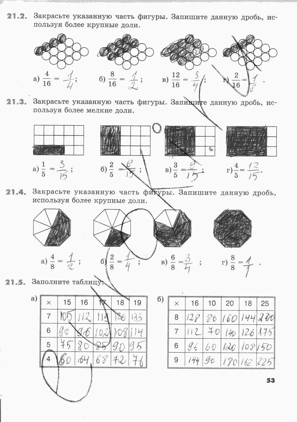 Рабочая тетрадь Часть 1, 5 класс, И.И. Зубарева, 2012, задание: Стр. 53