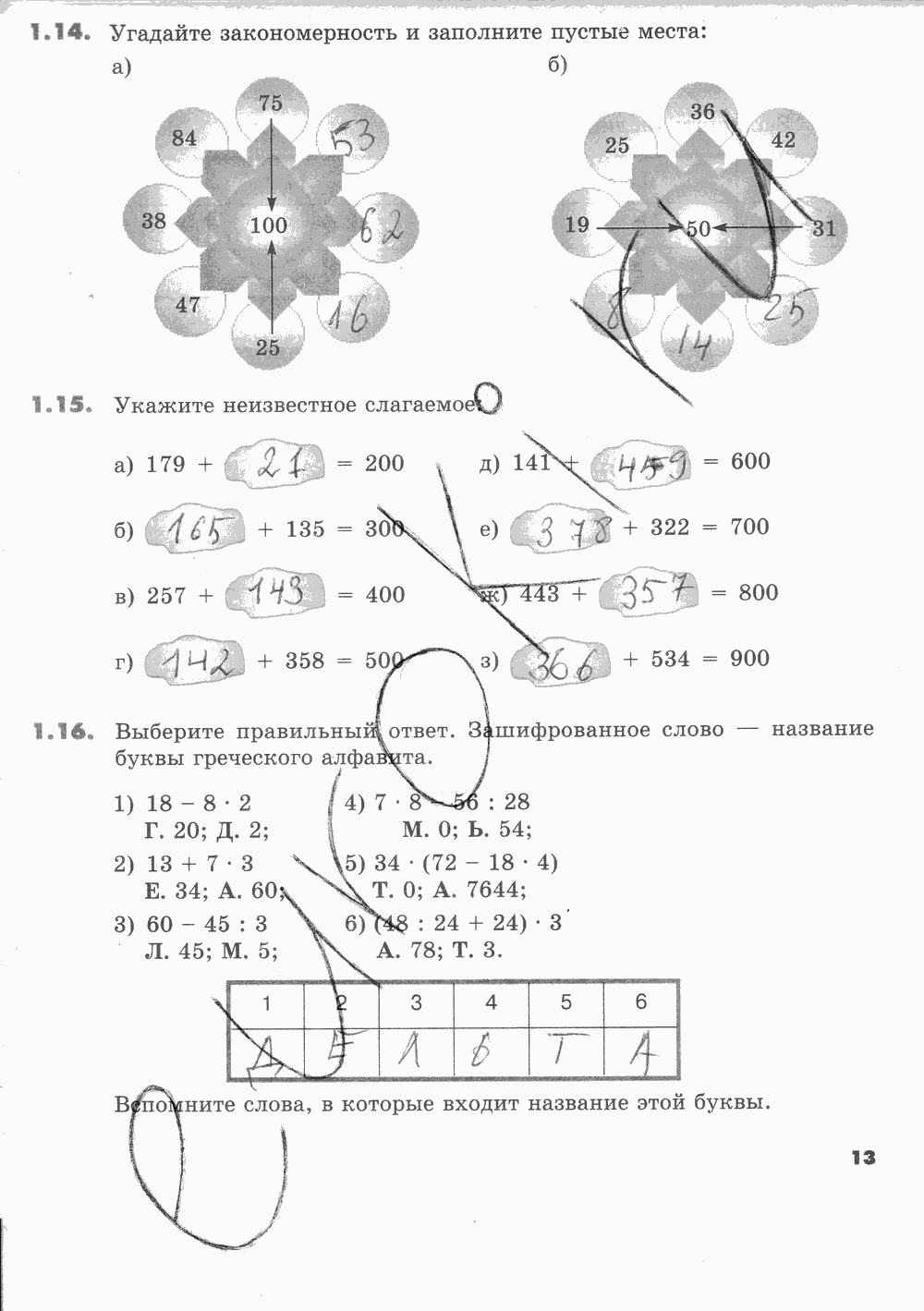 Рабочая тетрадь Часть 1, 5 класс, И.И. Зубарева, 2012, задание: Стр. 13