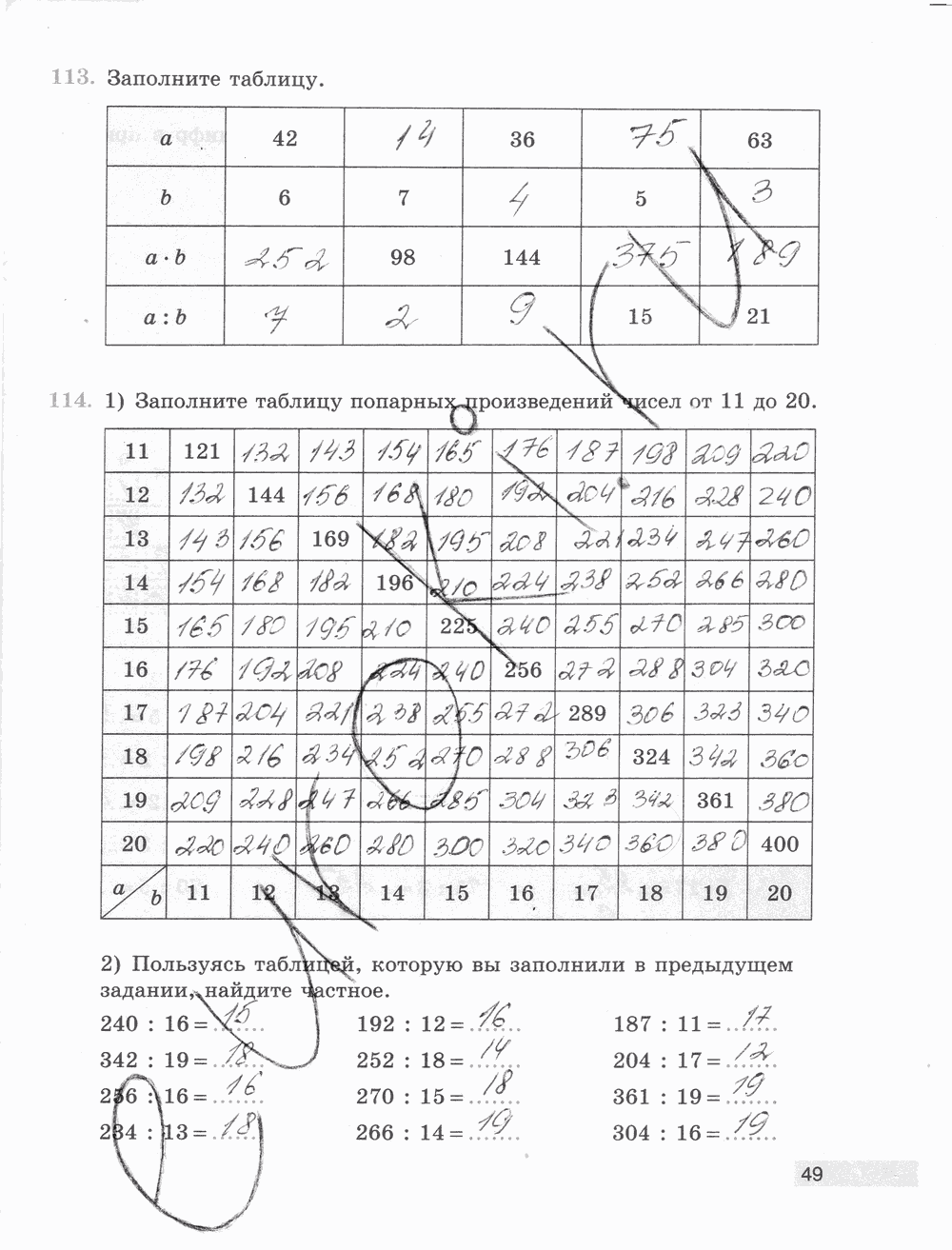 Рабочая тетрадь Часть 1, 5 класс, Е.А. Бунимович, Л.В. Кузнецова, С.С. Минаева, Л.О. Рослова, 2015, задание: стр. 49