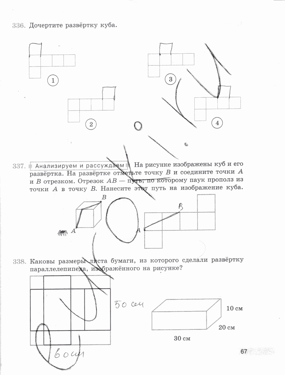 Рабочая тетрадь Часть 2, 5 класс, Е.А. Бунимович, Л.В. Кузнецова, С.С. Минаева, Л.О. Рослова, 2015, задание: стр. 67