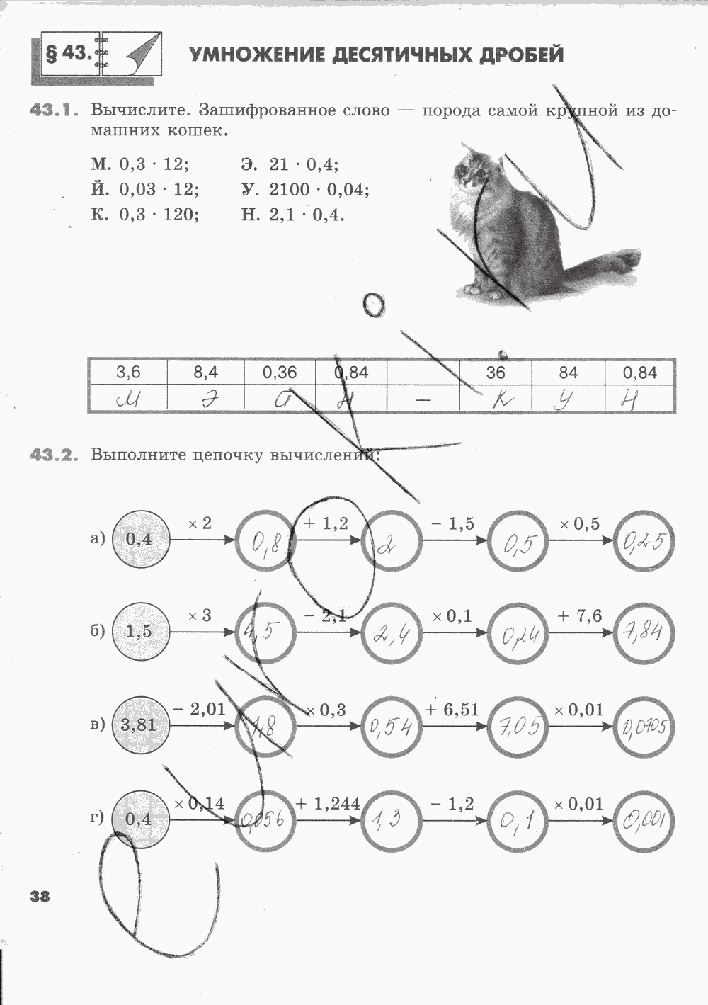 Рабочая тетрадь Часть 2, 5 класс, И.И. Зубарева, 2012, задание: Стр. 38
