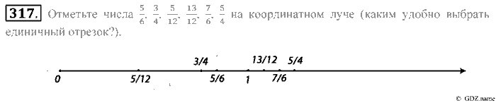 Математика, 5 класс, Зубарева, Мордкович, 2013, §19. Обыкновенные дроби Задание: 317