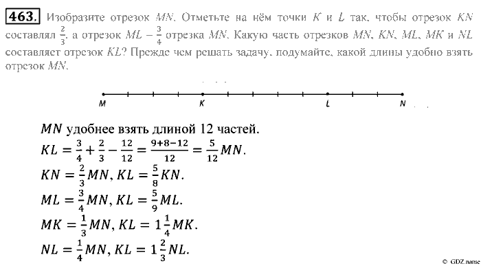 Математика, 5 класс, Зубарева, Мордкович, 2013, §24. Сложение и вычитание обыкновенных дробей Задание: 463