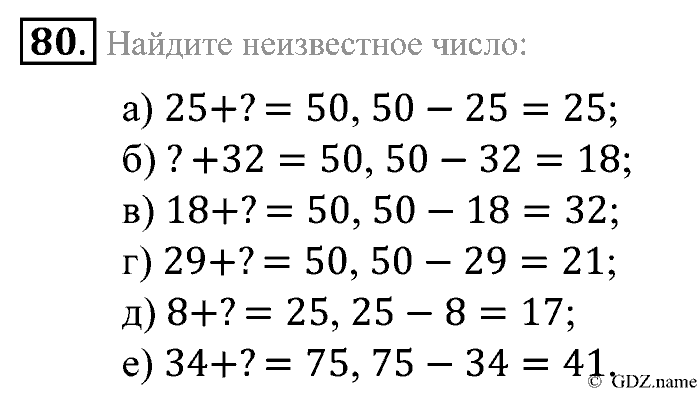 Математика, 5 класс, Зубарева, Мордкович, 2013, §4. Прямая. Отрезок. Луч Задание: 80