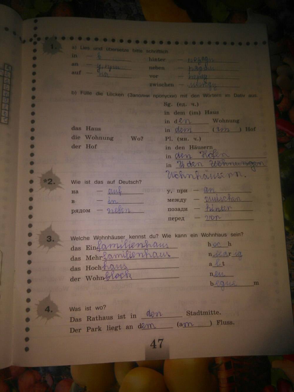 Рабочая тетрадь, 5 класс, Бим И. Л., Рыжова Л. И., 2015, задание: стр. 47