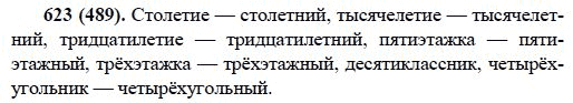 Русский язык, 6 класс, М.М. Разумовская, 2009 - 2011, задача: 623(489)