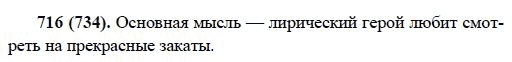 Русский язык, 6 класс, М.М. Разумовская, 2009 - 2011, задача: 716(734)