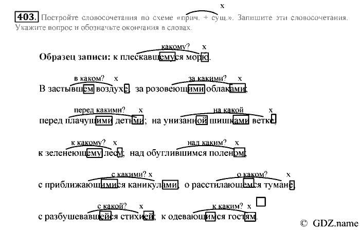 Русский язык, 6 класс, Разумовская, Львова, 2013, задача: 403