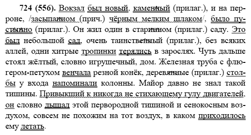 Русский язык, 6 класс, М.М. Разумовская, 2009 - 2012, задание: 724(556)