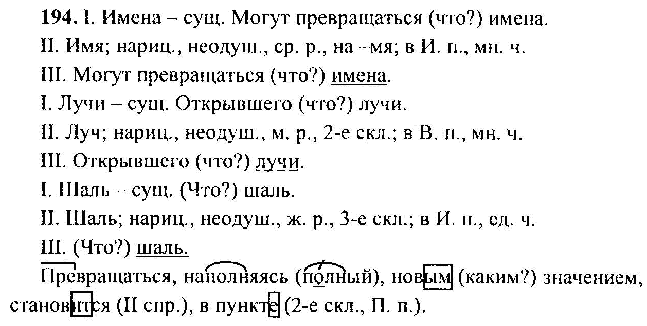 Русский язык, 6 класс, М.Т. Баранов, Л.А. Тростенцова, Т.А. Ладыженская, 2011, задание: 194