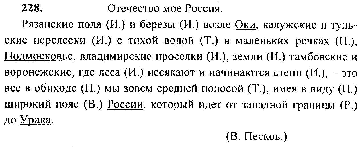 Русский язык, 6 класс, М.Т. Баранов, Л.А. Тростенцова, Т.А. Ладыженская, 2011, задание: 228