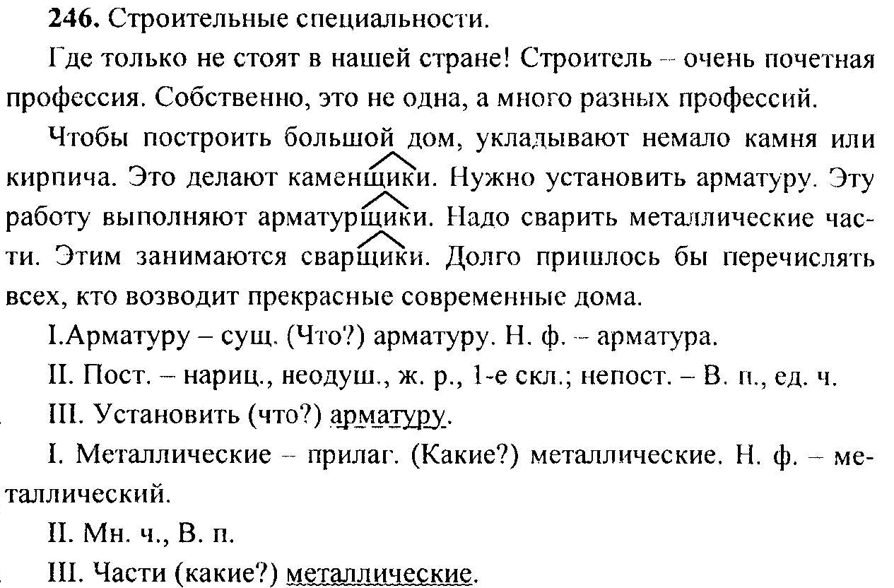 Русский язык, 6 класс, М.Т. Баранов, Л.А. Тростенцова, Т.А. Ладыженская, 2011, задание: 246