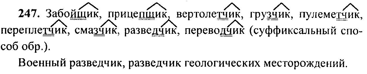 Русский язык, 6 класс, М.Т. Баранов, Л.А. Тростенцова, Т.А. Ладыженская, 2011, задание: 247