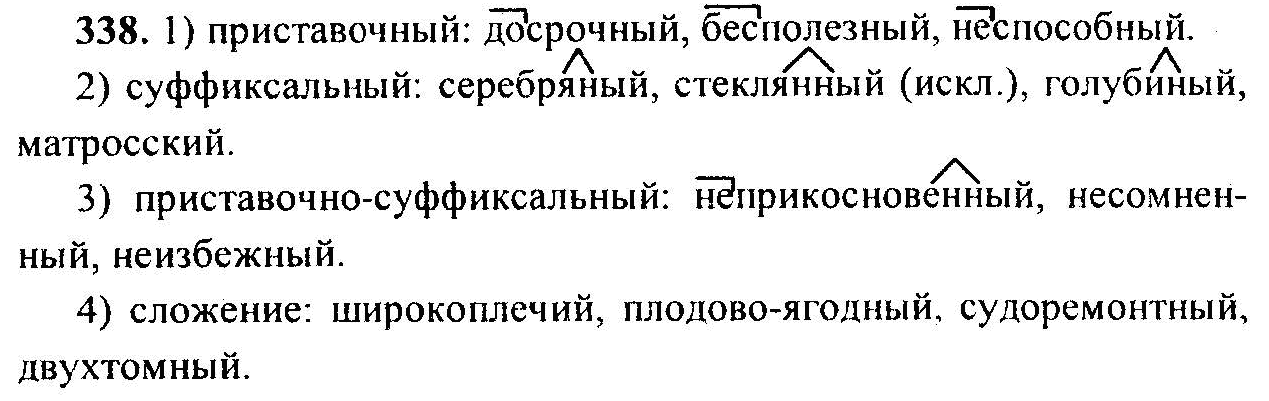 Русский язык, 6 класс, М.Т. Баранов, Л.А. Тростенцова, Т.А. Ладыженская, 2011, задание: 338