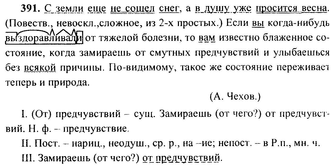 Русский язык, 6 класс, М.Т. Баранов, Л.А. Тростенцова, Т.А. Ладыженская, 2011, задание: 391