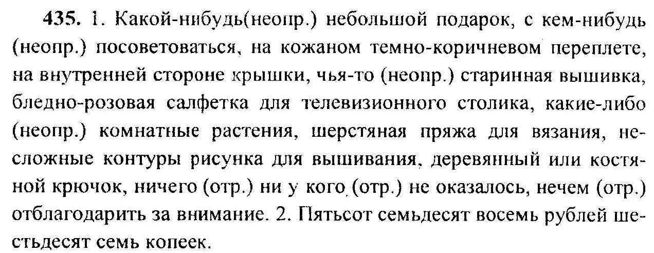 Русский язык, 6 класс, М.Т. Баранов, Л.А. Тростенцова, Т.А. Ладыженская, 2011, задание: 435