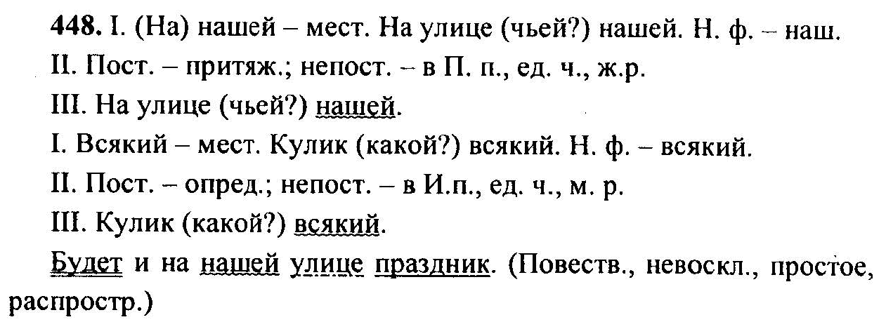 Русский язык, 6 класс, М.Т. Баранов, Л.А. Тростенцова, Т.А. Ладыженская, 2011, задание: 448