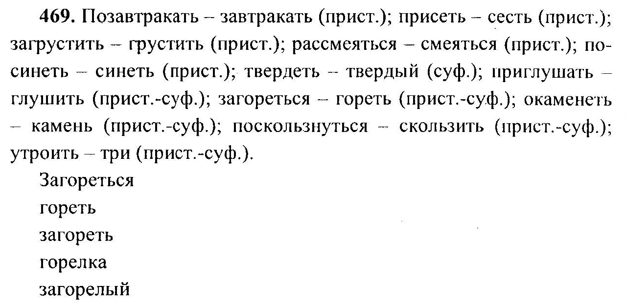 Русский язык, 6 класс, М.Т. Баранов, Л.А. Тростенцова, Т.А. Ладыженская, 2011, задание: 469