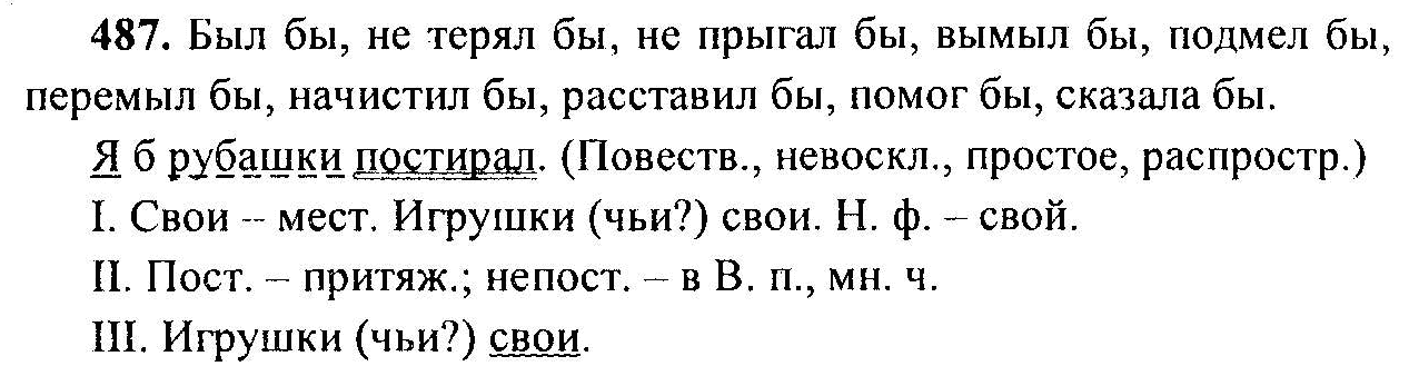 Русский язык, 6 класс, М.Т. Баранов, Л.А. Тростенцова, Т.А. Ладыженская, 2011, задание: 487