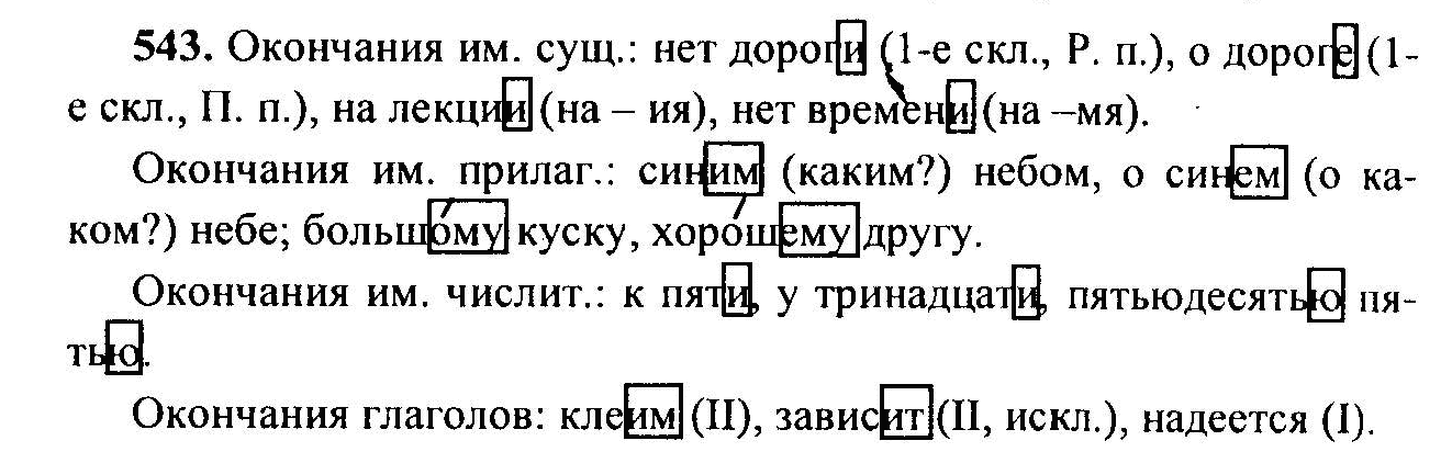 Русский язык, 6 класс, М.Т. Баранов, Л.А. Тростенцова, Т.А. Ладыженская, 2011, задание: 543