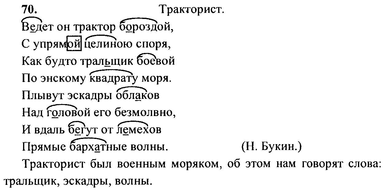 Русский язык, 6 класс, М.Т. Баранов, Л.А. Тростенцова, Т.А. Ладыженская, 2011, задание: 70