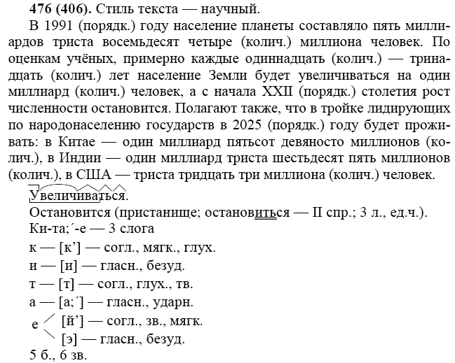 Практика, 6 класс, А.К. Лидман-Орлова, 2006 - 2012, задание: 476 (406)
