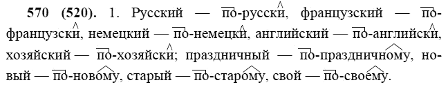 Упр 570 русский язык 6 класс ладыженская