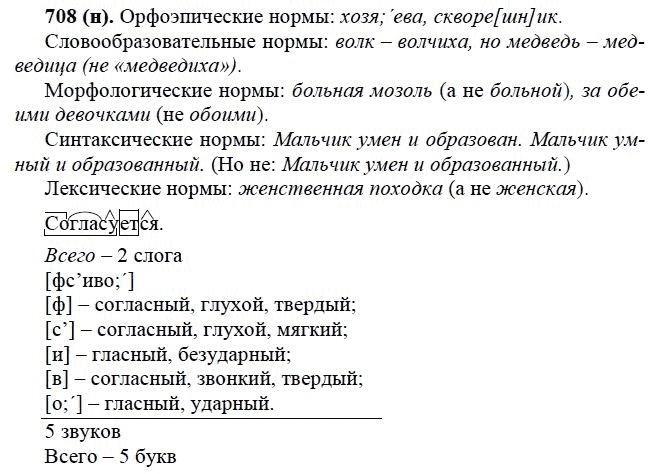 Практика, 6 класс, А.К. Лидман-Орлова, 2006 - 2012, задание: 708 (н)