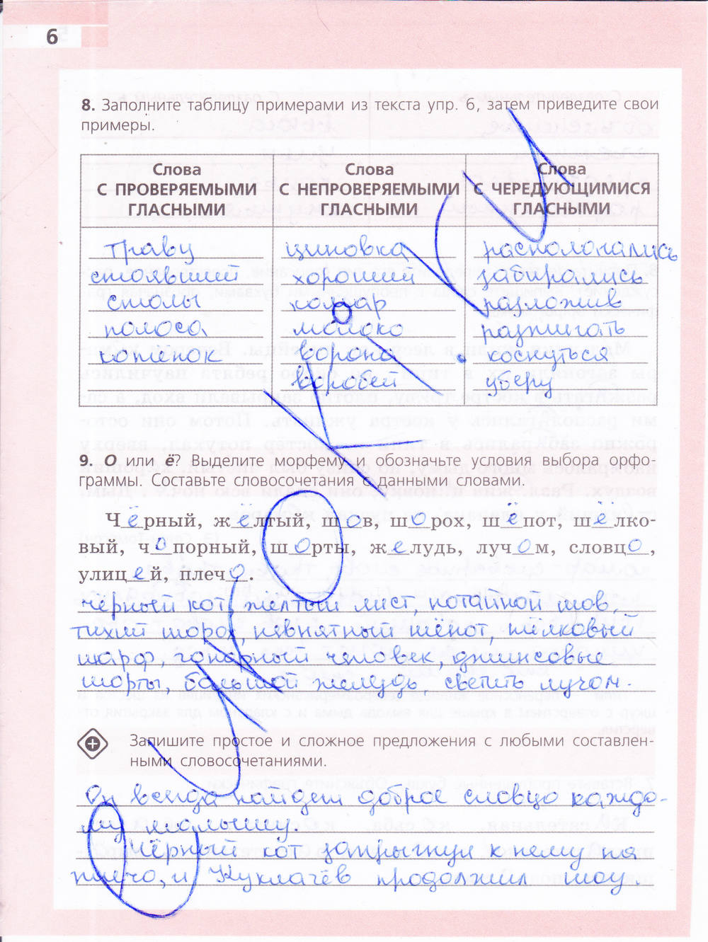 Рабочая тетрадь, 6 класс, Ефремова Е.А., 2012, задание: стр. 6