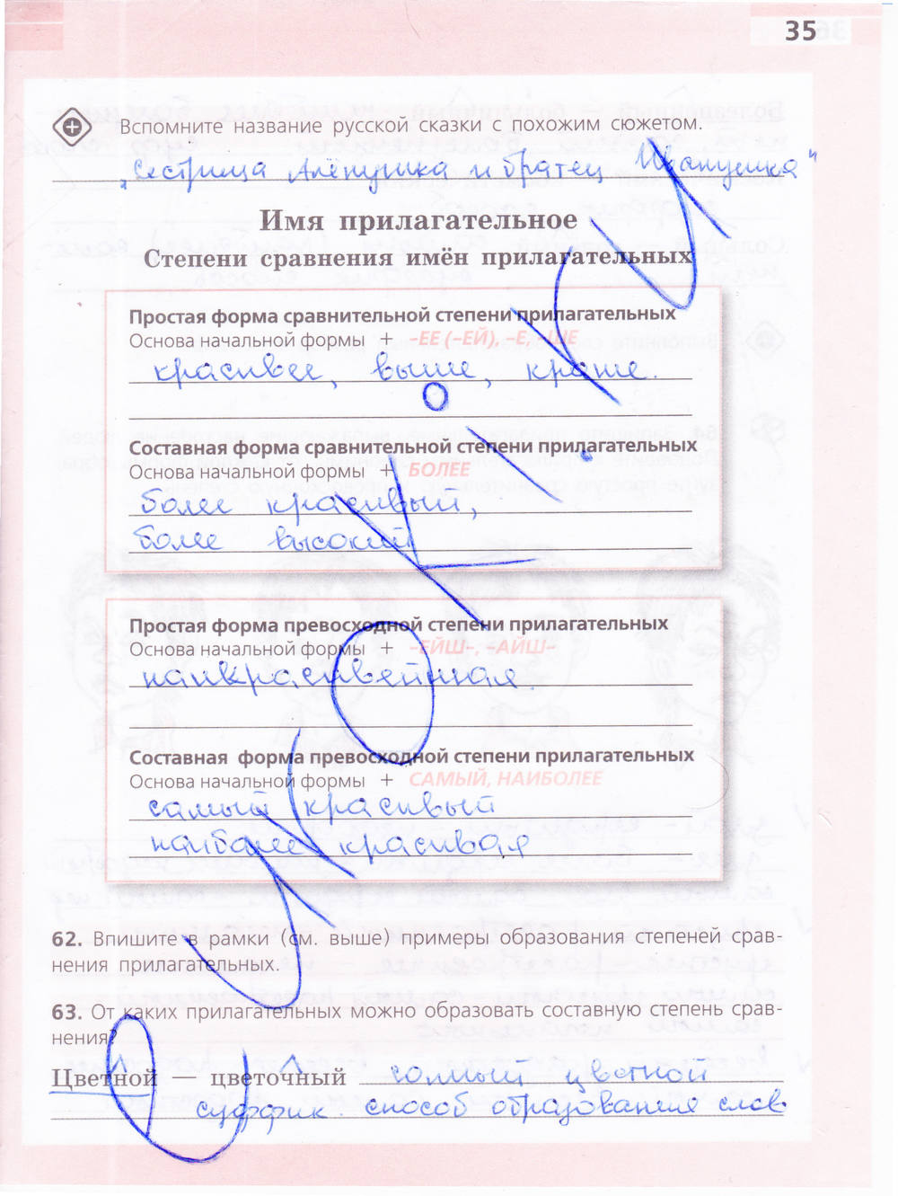 Рабочая тетрадь, 6 класс, Ефремова Е.А., 2012, задание: стр. 35