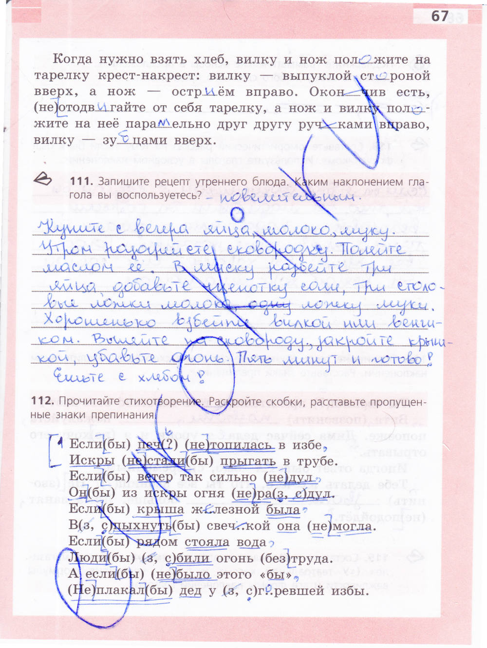 Рабочая тетрадь, 6 класс, Ефремова Е.А., 2012, задание: стр. 67