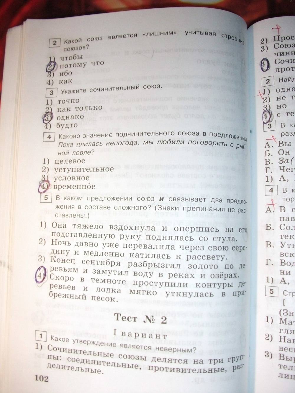 Тестовые задания, 6 класс, Богданова Г.А. Супер, 2016, задание: стр. 102