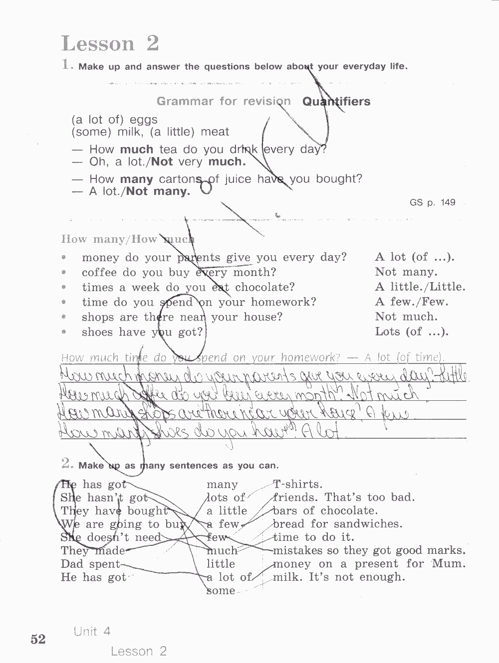 Activity book, 6 класс, Кузовлев, Лапа, 2015, задание: стр. 52