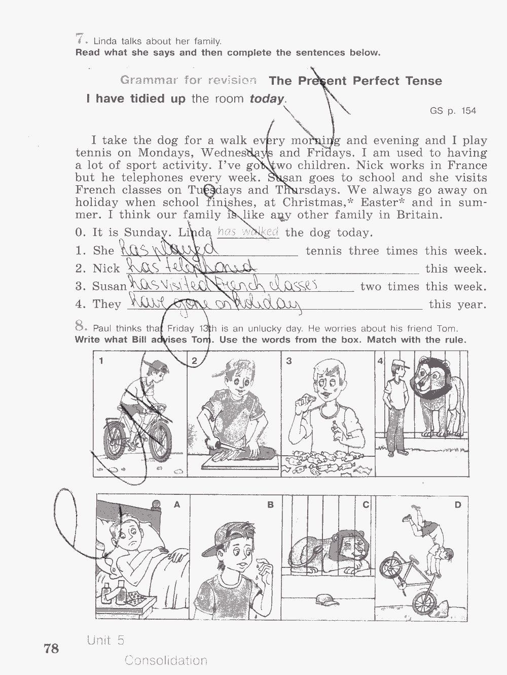 Activity book, 6 класс, Кузовлев, Лапа, 2015, задание: стр. 78