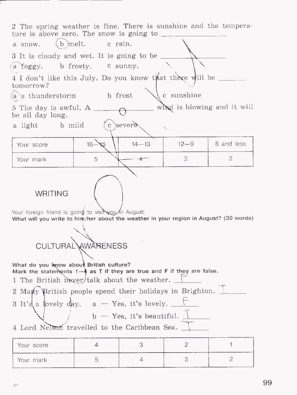 Activity book, 6 класс, Кузовлев, Лапа, 2015, задание: стр. 99