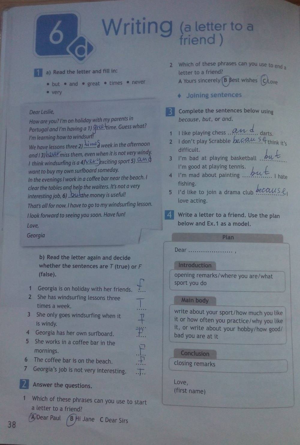 Spotlight Рабочая тетрадь(Workbook), 6 класс, Ваулина, Эванс, Дули, 2011, задание: стр. 38