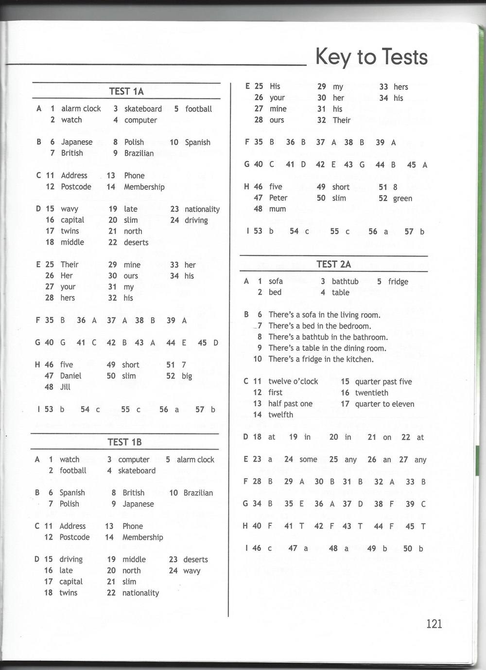 Spotlight 6: Test Booklet, 6 класс, Ваулина, Эванс, Дули, 2010, задание: стр. 121