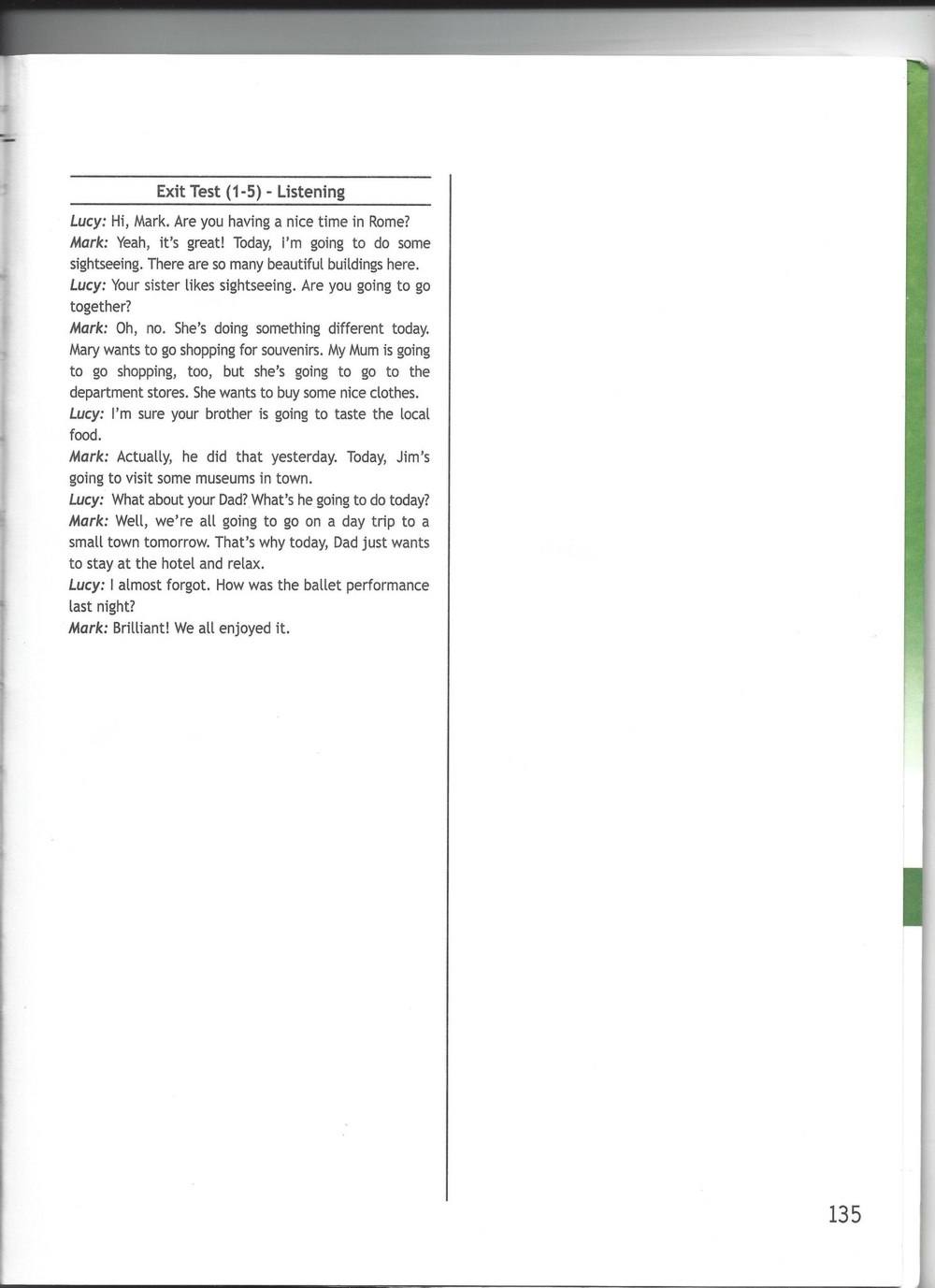 Spotlight 6: Test Booklet, 6 класс, Ваулина, Эванс, Дули, 2010, задание: стр. 135