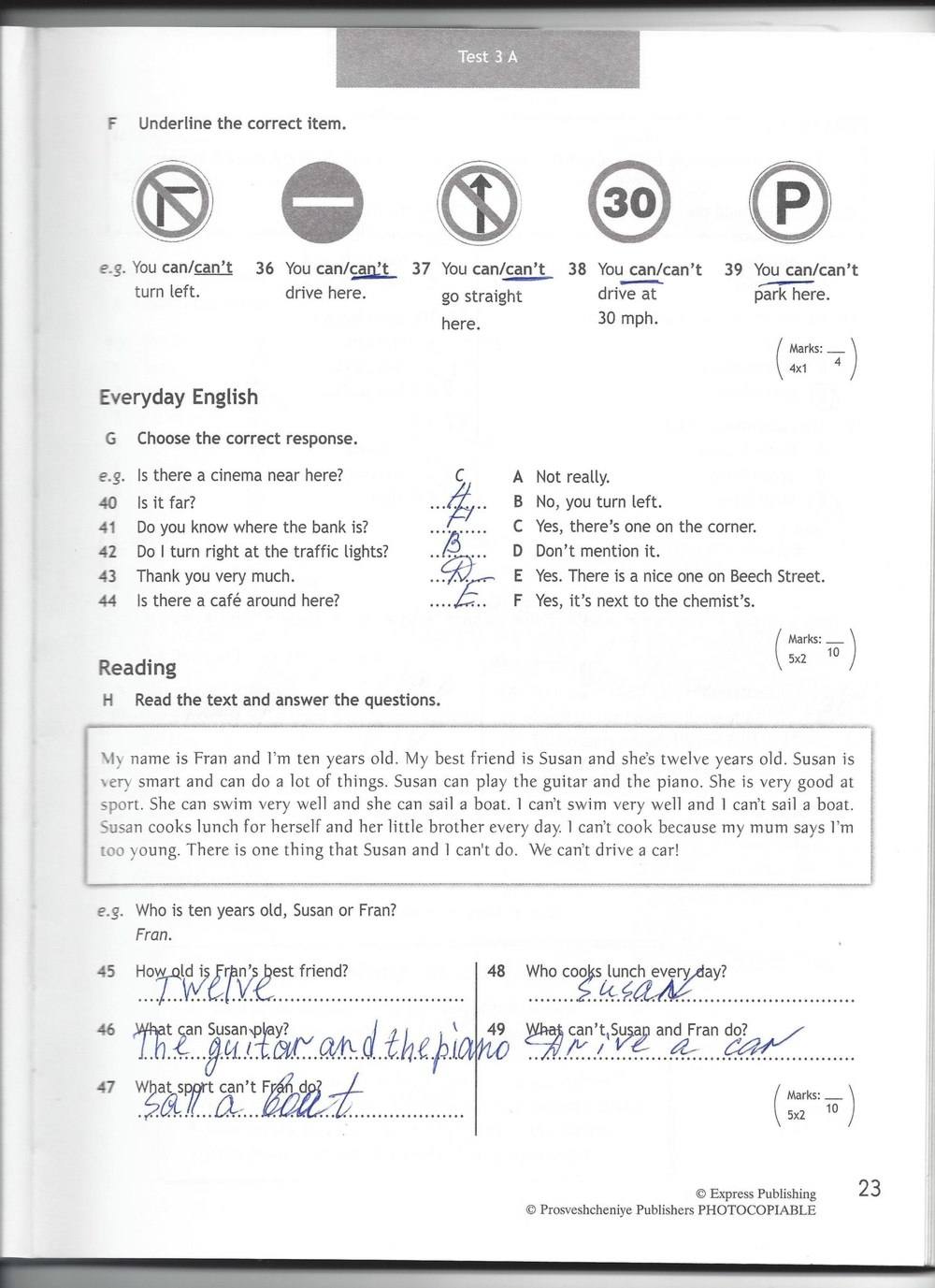Spotlight 6: Test Booklet, 6 класс, Ваулина, Эванс, Дули, 2010, задание: стр. 23