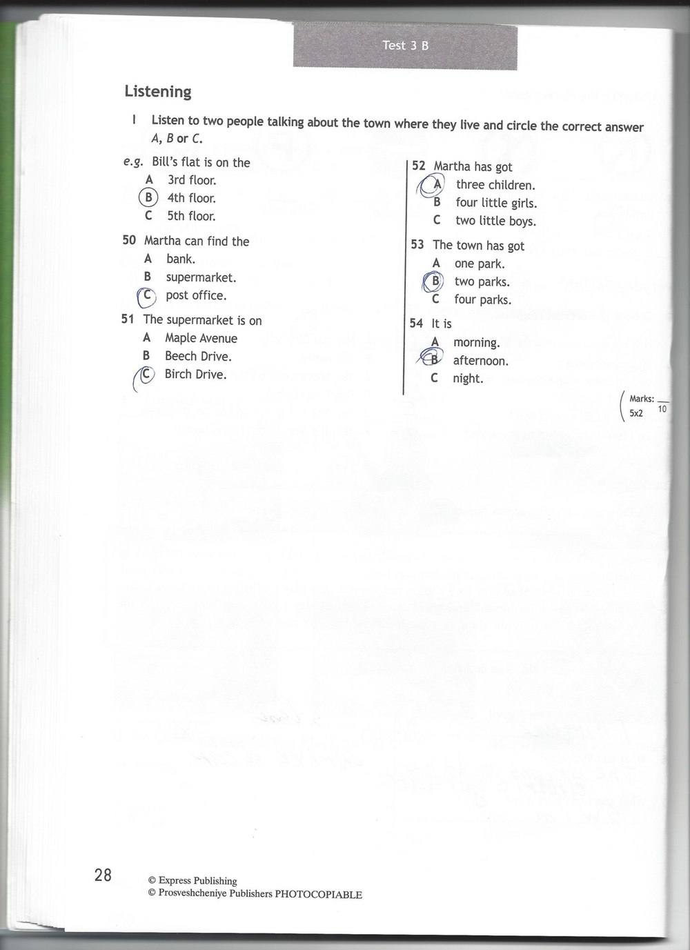 Spotlight 6: Test Booklet, 6 класс, Ваулина, Эванс, Дули, 2010, задание: стр. 28