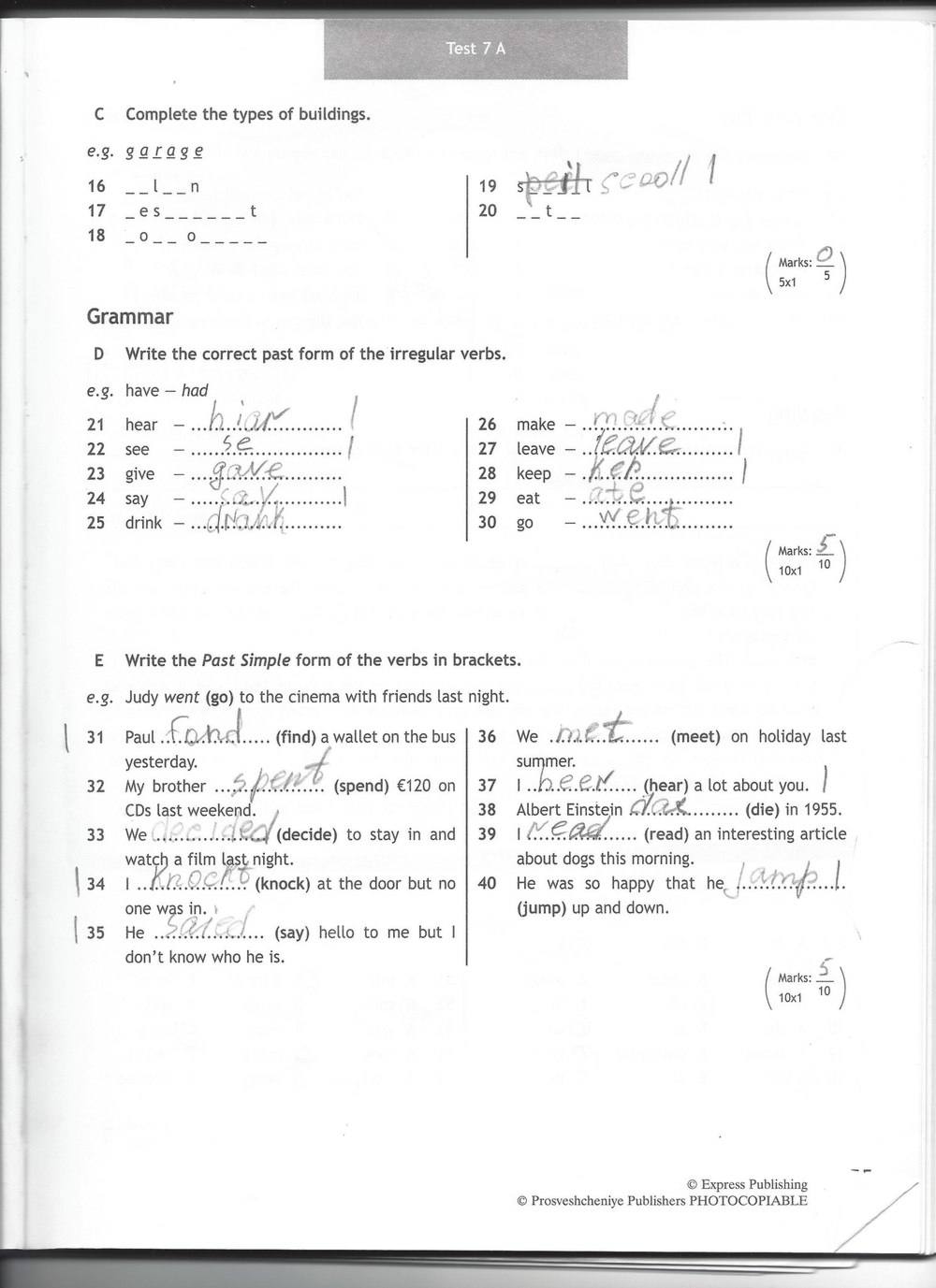 Spotlight 6: Test Booklet, 6 класс, Ваулина, Эванс, Дули, 2010, задание: стр. 55