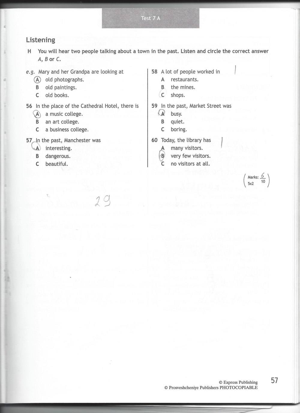 Spotlight 6: Test Booklet, 6 класс, Ваулина, Эванс, Дули, 2010, задание: стр. 57