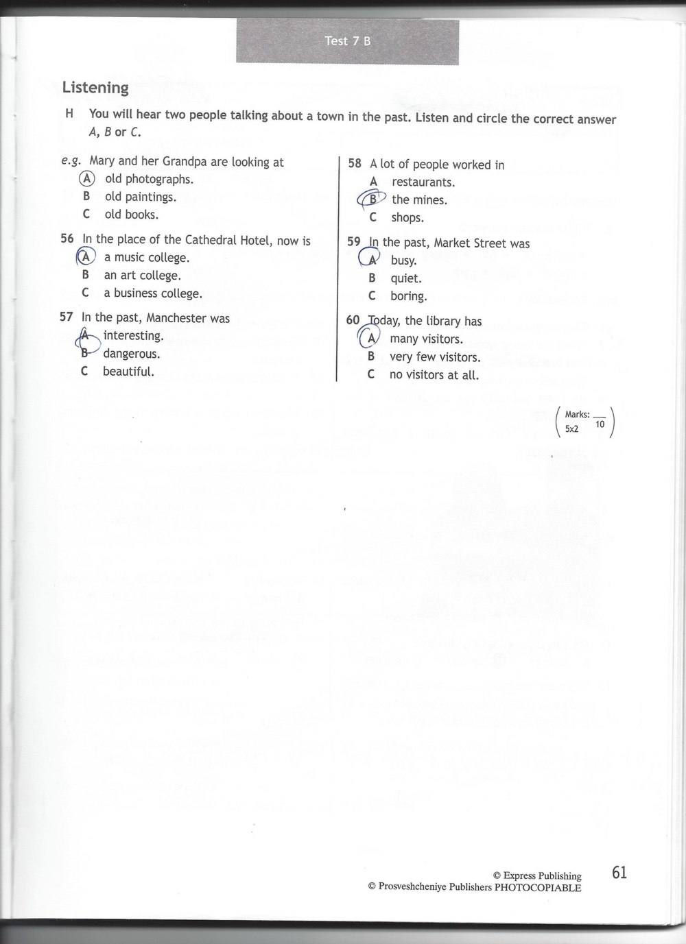 Spotlight 6: Test Booklet, 6 класс, Ваулина, Эванс, Дули, 2010, задание: стр. 61